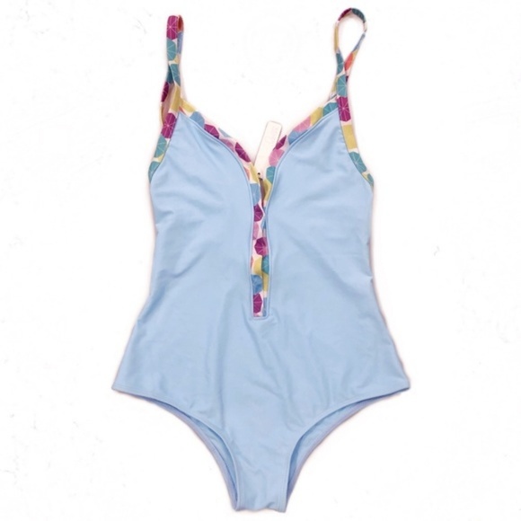 LOLLI Swim Tutti Frutti One Piece Swimsuit Blue Size XS - Picture 1 of 8